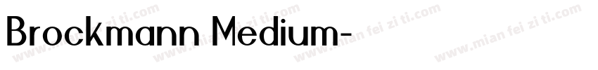 Brockmann Medium字体转换